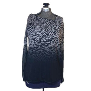 Hombre Medium Mint Velvet layered shear animal print shirt